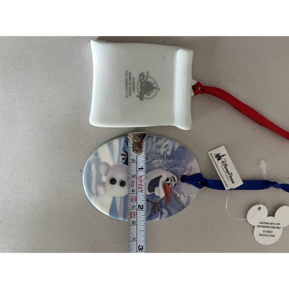 Lot Of 2 Disney Frozen Olaf & Happily Ever After Porcelain Ornament NEW Holiday - Picture 9 of 10